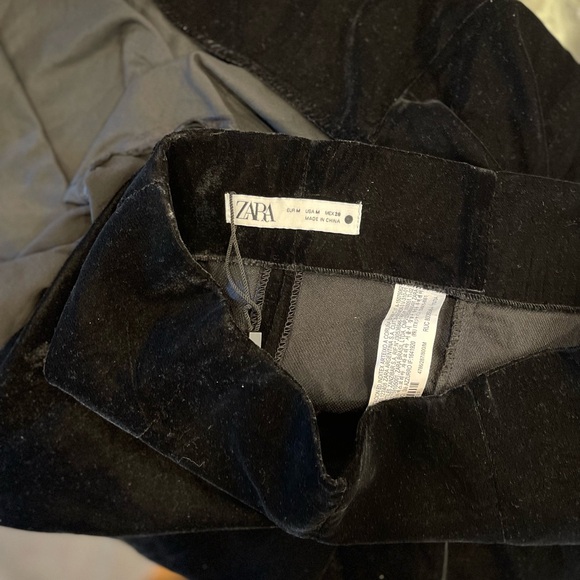 Zara Velour Wide Leg, High Waisted Pants Size: Medium Preloved - Picture 6 of 7